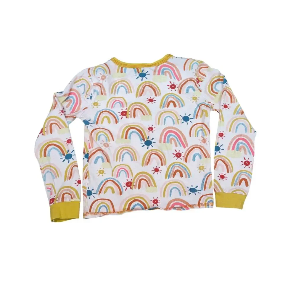 Mud Pie Rainbow Pajama Set Baby Girls 5T